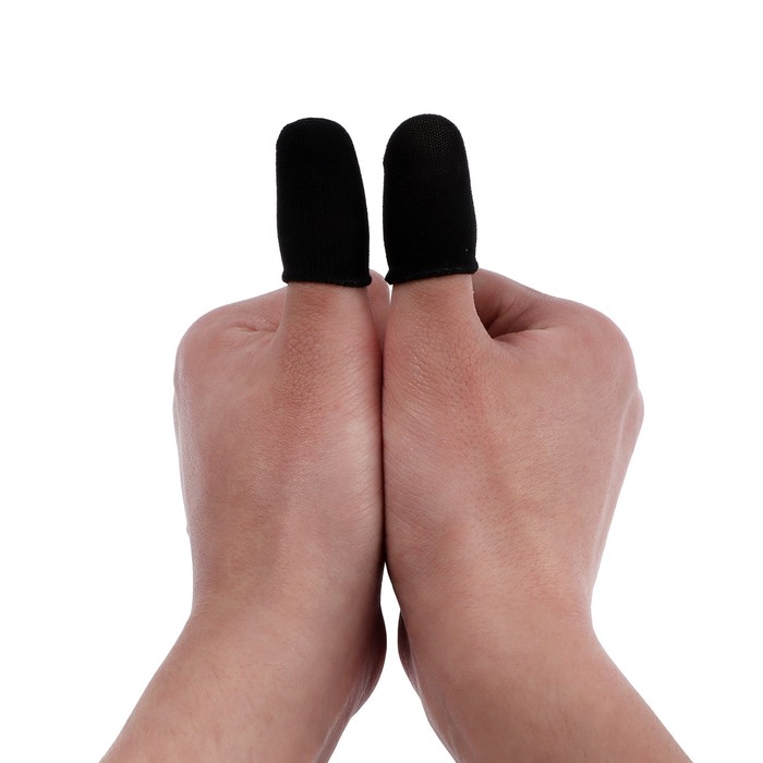 Набор напальчников для игр на смартфоне Luazon, 2 штуки, с защитой от пота, чёрный